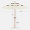Best Choice Products Woodgrain Pattern 10ft 3-Tier Solar Patio Umbrella w/ 24 LED Lights, Tilt